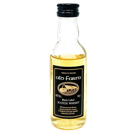 Old Farm Black Label Scotch Whisky, Miniature, 5cl, 43% ABV - Old and Rare Whisky (6667079745599)