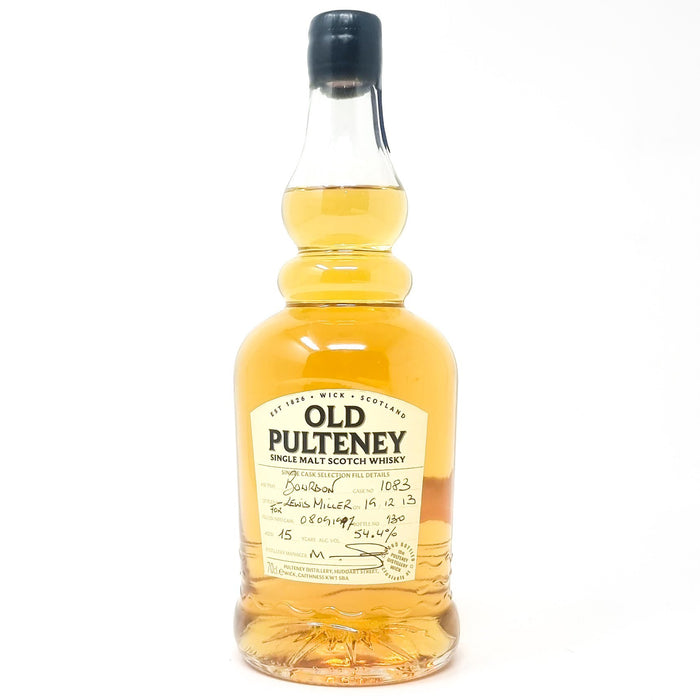 Old Pulteney 15 Year Old Single Cask Selection Malt Whisky 70cl, 54.4% ABV - Old and Rare Whisky (6826578673727)