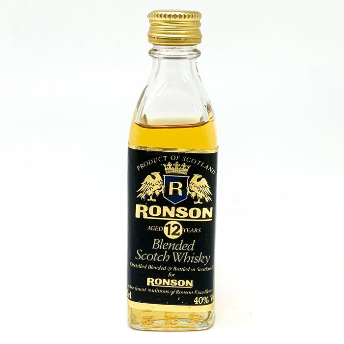Ronson 12 Year Old Blended Scotch Whisky, Miniature, 5cl, 40% ABV - Old and Rare Whisky (6655302828095)