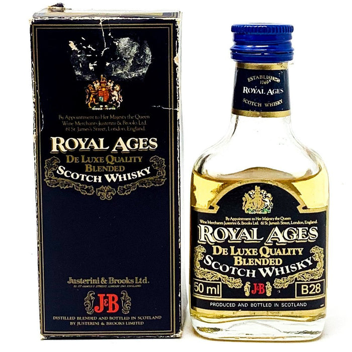 Royal Ages De Luxe Blended Scotch Whisky, Miniature, 5cl, 43% ABV - Old and Rare Whisky (4932697620543)