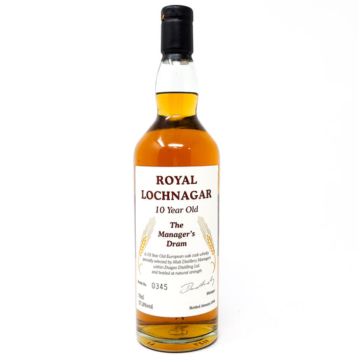 Royal Lochnagar 10 Year Old The Manager's Dram Single Malt Scotch Whisky, 70cl, 57.2% ABV (4849859592255)