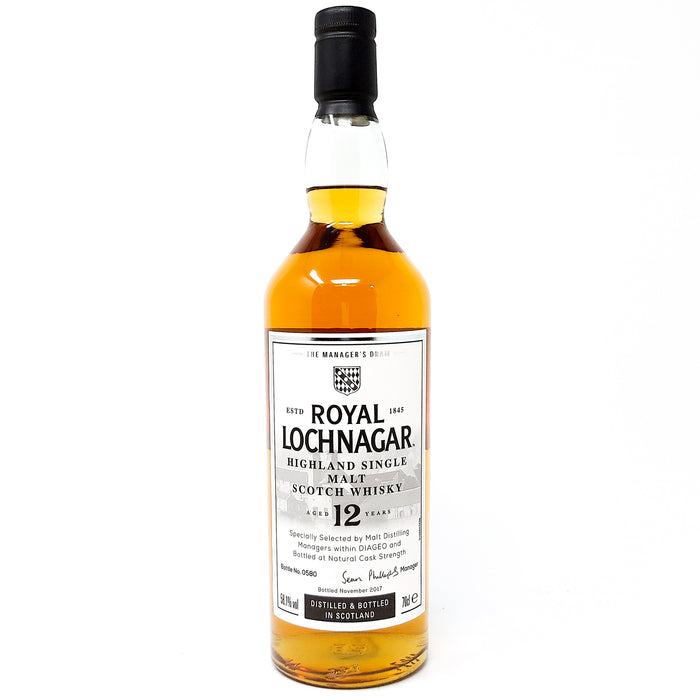 Royal Lochnagar 12 Year Old Manager's Dram Single Malt Scotch Whisky, 70cl, 58.1% ABV (4750370668607)