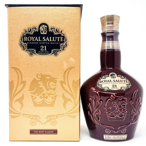 Royal Salute 21 Year Old Ruby Flagon Blended Scotch Whisky 70cl, 40% ABV - Old and Rare Whisky (1339374927976)