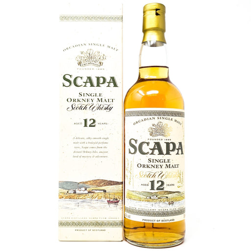 Scapa 12 Year Old Single Orkney Malt Scotch Whisky, 1L, 40% ABV - Old and Rare Whisky (1588047020095)