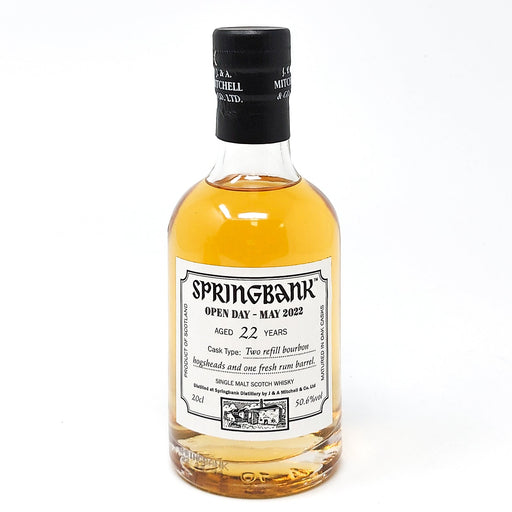 Springbank 22 Year Old Open Day May 2022 Single Malt Scotch Whisky, 20cl, 50.6% ABV. - Old and Rare Whisky (6949143806015)