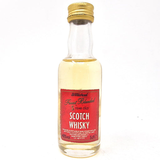 St Michael 5 Year Old Finest Blended Scotch Whisky, Miniature, 5cl, 40% ABV - Old and Rare Whisky (6904576081983)