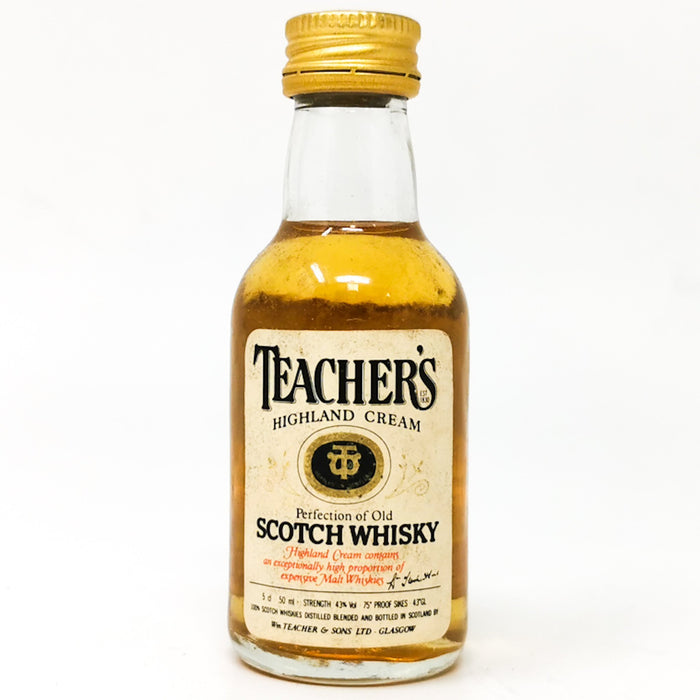 Teacher's Highland Cream Scotch Whisky, Miniature, 5cl, 43% ABV - Old and Rare Whisky (6766226866239)
