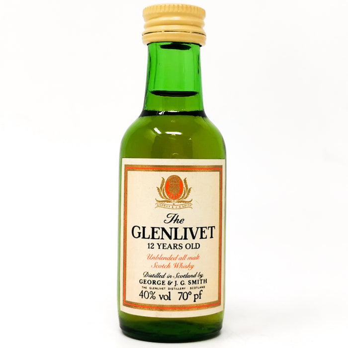 The Glenlivet 12 Year Old Scotch Whisky, Miniature, 5cl, 40% ABV - Old and Rare Whisky (4938807705663)