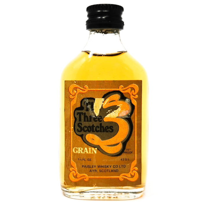 The Three Scotches Single Grain Whisky, Miniature, 1 2/3 fl oz, 43% ABV - Old and Rare Whisky (6850174189631)