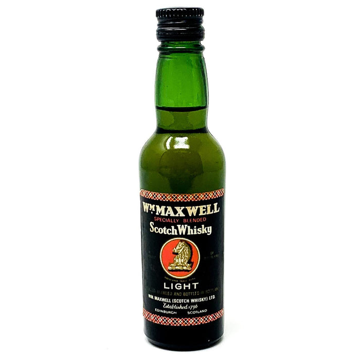 Wm. Maxwell Light Scotch Whisky, Miniature, 5cl, 43% ABV - Old and Rare Whisky (6559930941503)