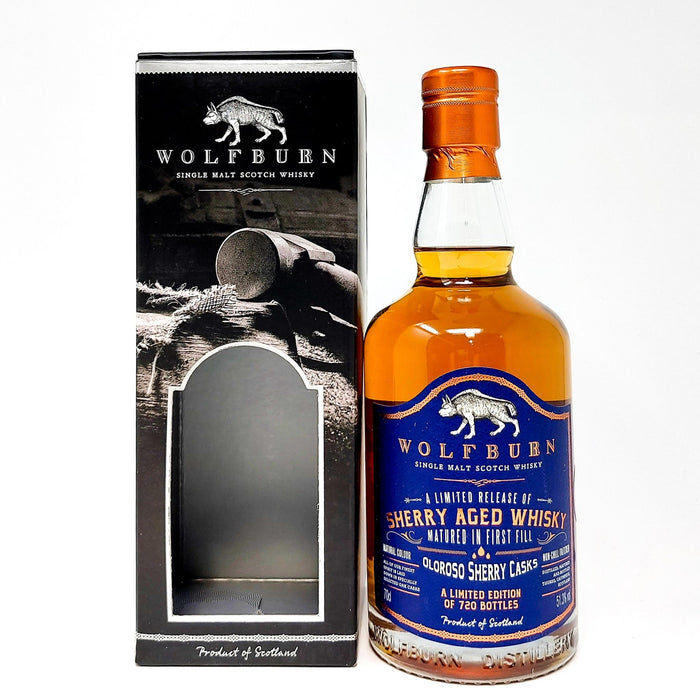 Wolfburn Oloroso Sherry Aged Single Malt Scotch Whisky, 70cl, 51.3% ABV - Old and Rare Whisky (6987096195135)