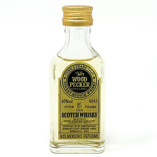 Wood Pecker 5 Year Old Finest Scotch Whisky, Miniature, 4.1cl, 40% ABV - Old and Rare Whisky (4816759914559)